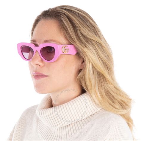 Gucci GG1421S 51 Pink & Pink Sunglasses .